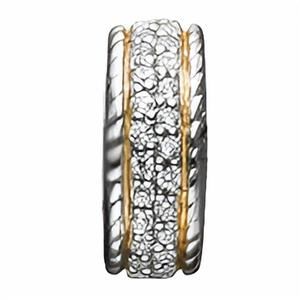 NEW STORY JEWELLERY twin spacer ring in silver